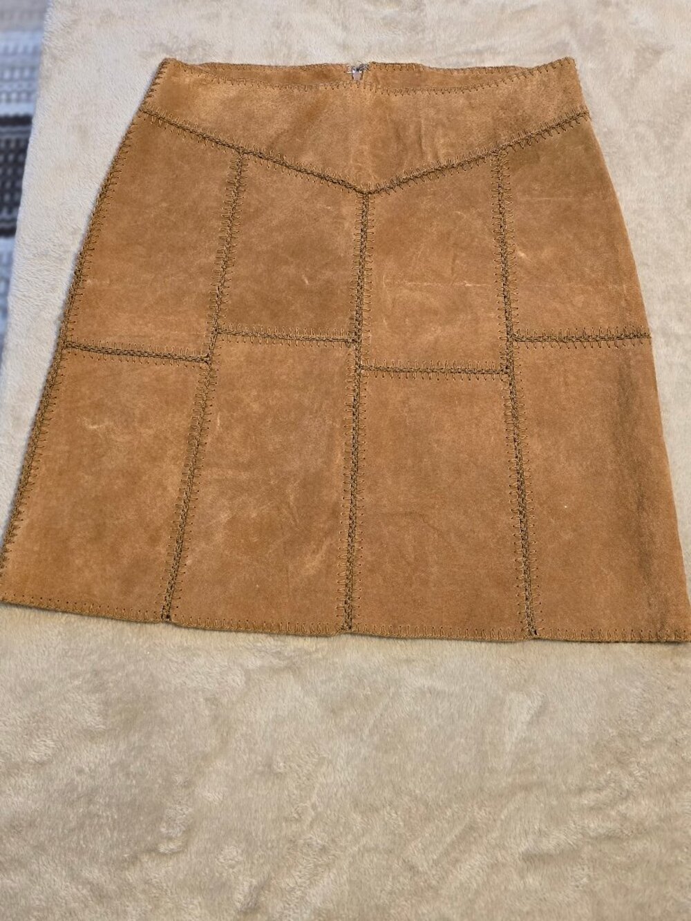 YTK XNTRIK Sports suede leather skirt, brown size 7